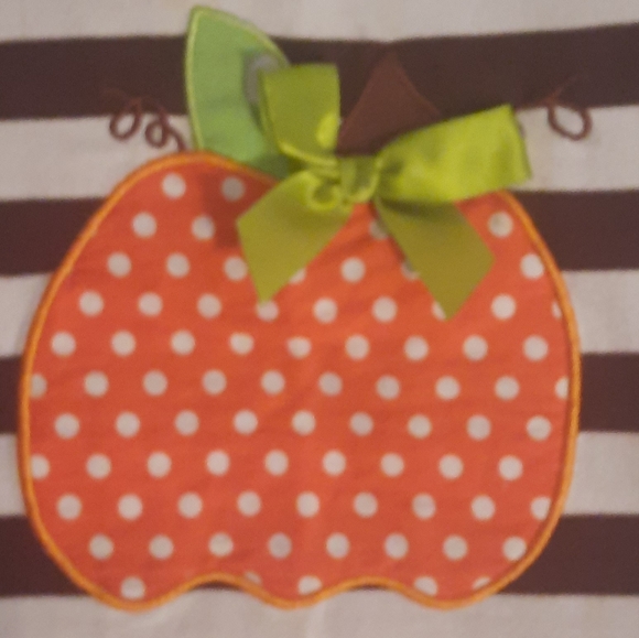 Girls Fall/Thanksgiving Dress with Pumpkin Apilque Ruffle Trim Size:XXL - Picture 4 of 10